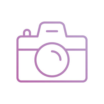 photographic icon with white background vector stock illustration