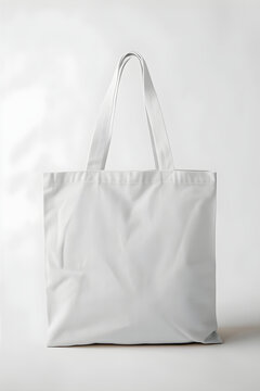 White empty tote bag. Shoper mock up. Good for textile design and print.