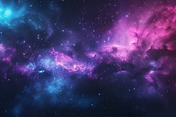 Türaufkleber Nebula in the vast space background. © tonstock