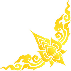 thai pattern golden asia culture design element for decorate border frame card