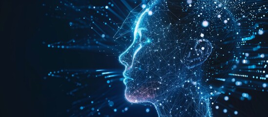 Ai-generated technology and machine learning facilitate communication through chatbots and online networks for data analysis and innovation in the digital world.