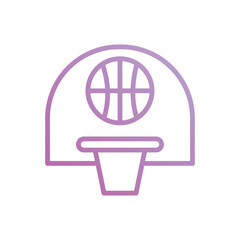 basket ball icon with white background vector stock illustration