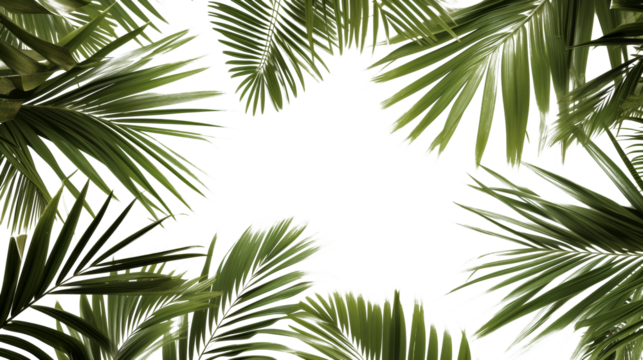 Group of Palm Trees Suspended in the Air