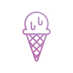 ice cream icon with white background vector stock illustration