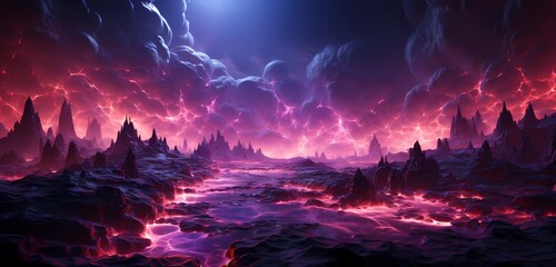 A whirlwind of neon trails and energetic particles converging and exploding on a vivid pink background, forming a visually captivating scene in HD