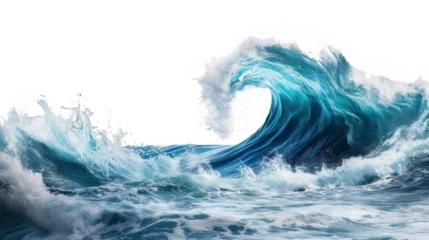 Poster Massive Blue Wave Surges in the Middle of the Ocean © cac_tus