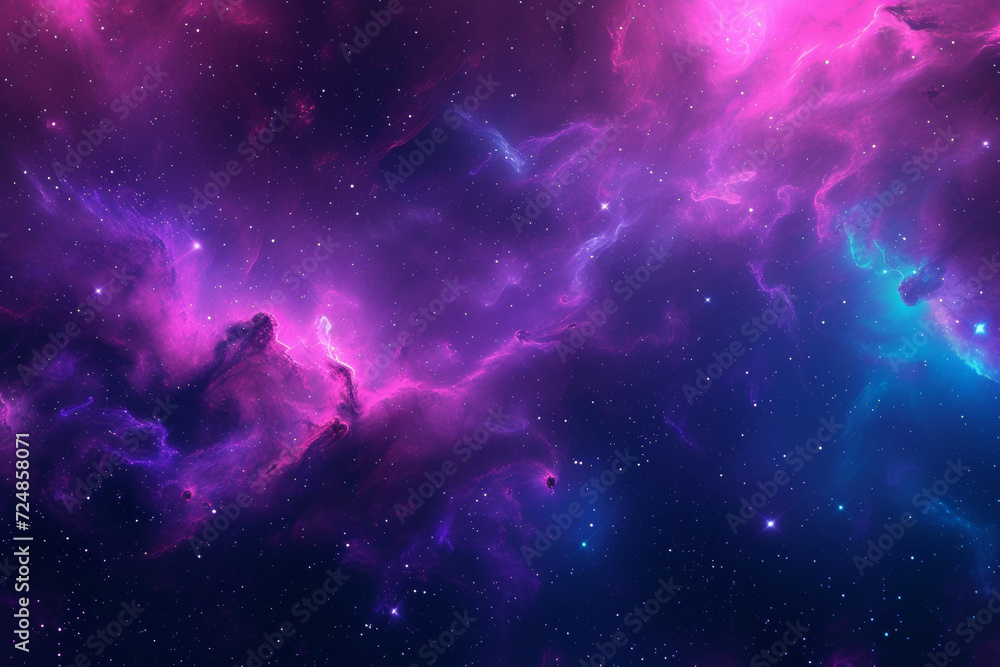 Canvas Prints nebula in the vast space background.