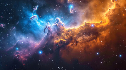 Obraz na płótnie Canvas Cosmic Marvel Nebula and Galaxies in Space Background