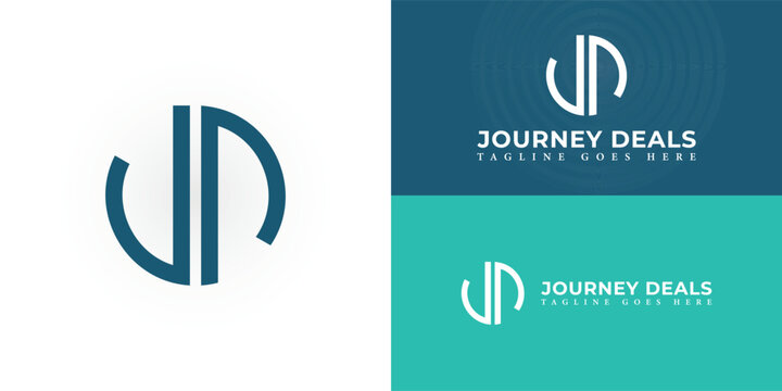 Abstract initial letter JD or DJ in soft blue color presented with multiple white and blue background colors. The logo is suitable for internet and technology company logo design inspiration template
