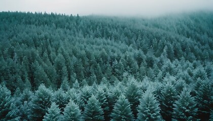 Frosted forest gradient from icy mint to deep evergreen