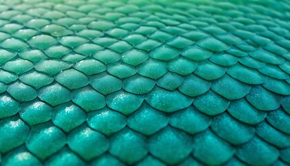 Mystic mermaid scales gradient from teal to seafoam green