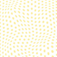 simple abstract banana color circle polka dot wavy distort pattern