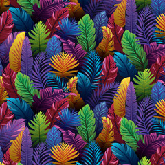 seamless leaves pattern design wallpaper