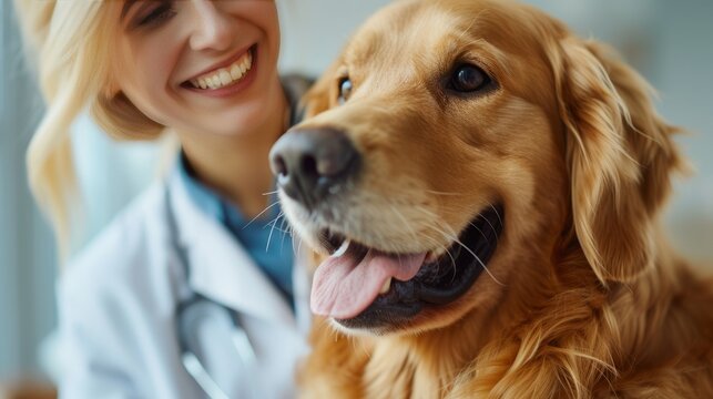 Female veterinarian who specializes in pet care This picture captures the professionalism and care of the nursing home. It emphasizes specific areas for the well-being of beloved pets.