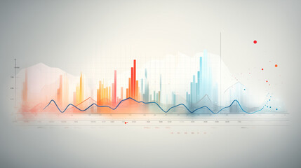 Graphs Charts in white page , Ai generated image