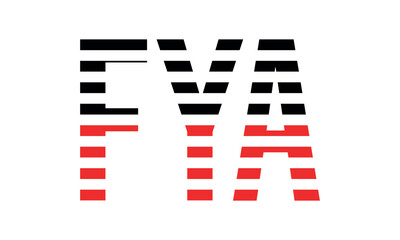 FYA three initial letter iconic line negative space minimal logo design vector template. monogram, abstract, wordmark, business, typography, minimalist, brand, company, flat, modern, unique, simple