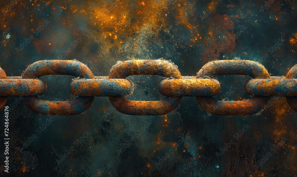 Poster abstract background with the image of chain links.