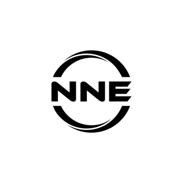 NNE letter logo design with white background in illustrator, cube logo, vector logo, modern alphabet font overlap style. calligraphy designs for logo, Poster, Invitation, etc.