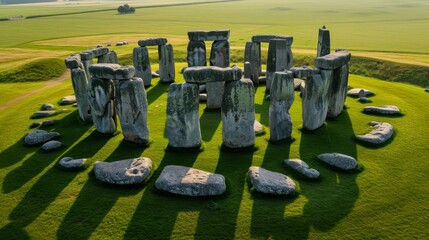 beautiful stonehenge circle of stones with a beautiful majestic sunset sky in high resolution and high quality. concept history,antiques,wonders of the ancient world