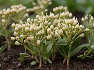 Obraz premium Fenugreek (Trigonella foenum-graecum) in the garden