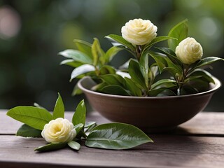 Obraz na płótnie Canvas Green Tea (Camellia sinensis) in the garden