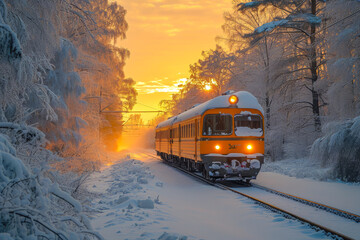 Train in the snow generative ai