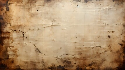 Aged parchment texture with faded ink stains and creases