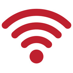 maroon-colored wifi icon