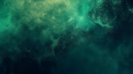 Fototapeta premium 粒状のノイズとグラデーションの抽象的な背景画像 緑系色 Gradient rough abstract background with grainy noise. Green [Generative AI]