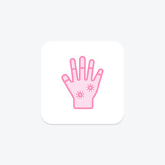 Obraz premium Henna Hands icon, hands, art, henna design, henna hands traditional art duotone line icon, editable vector icon, pixel perfect, illustrator ai file