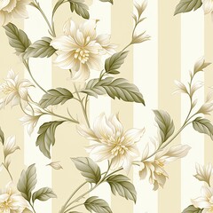 floral texture background from white theme wallpaper , generated by AI. High quality photo