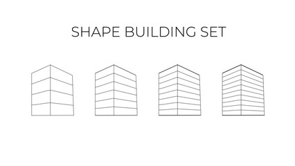 Shape building set vector illustration