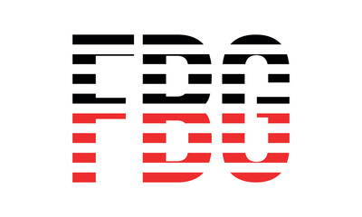 FBG three initial letter iconic line negative space minimal logo design vector template. monogram, abstract, wordmark, business, typography, minimalist, brand, company, flat, modern, unique, simple