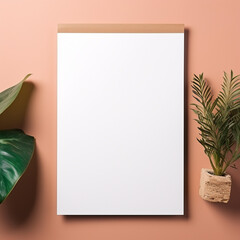 two hands holding a empty paper list сreated with Generative Ai