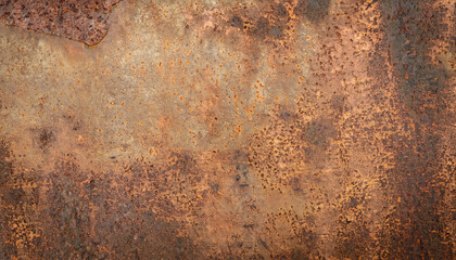 old grunge copper bronze rusty metal texture background , generated by AI