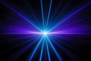 Stunning Blue and Purple Laser Beams Creating Mesmerizing Patterns on a Dark Black Background
