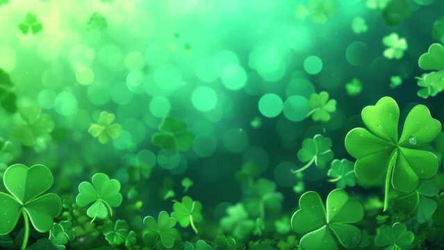 Frame background for Happy Saint Patricks Day. Green background and copy space area for text. 