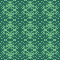 Blue and white watercolor ornament painted with watercolor on paper.