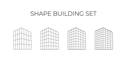 Shape building set vector illustration