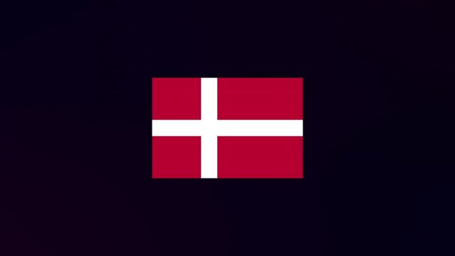 Denmark animated flag intro, green screen replacement euro european flag fly through 3D zoom motion graphic sting, football euro 2024 teams
