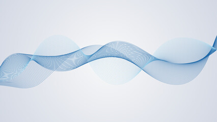 abstract blue wave background. White background with blue wave. Modern blue wave on white background. Blending line background.