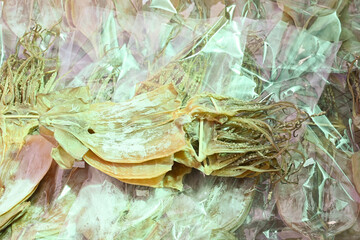 South Korean food. Dried squid