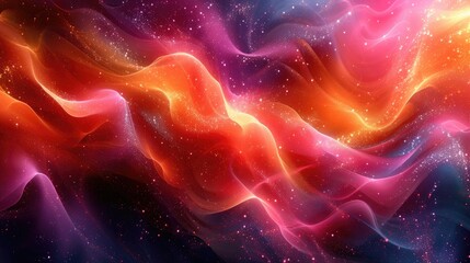 Vibrant Abstract Fluid Shapes Dreamlike Surreal Imagination