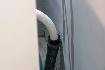 Pipeline for Draining Water Connected to the Washbasin in the Bathroom.