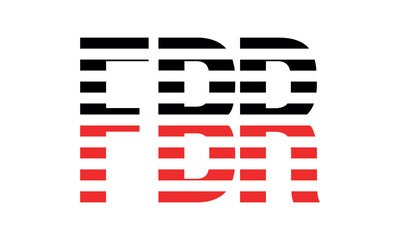 FBR three initial letter iconic line negative space minimal logo design vector template. monogram, abstract, wordmark, business, typography, minimalist, brand, company, flat, modern, unique, simple