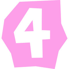 Fototapeta premium Number 4 Or Four