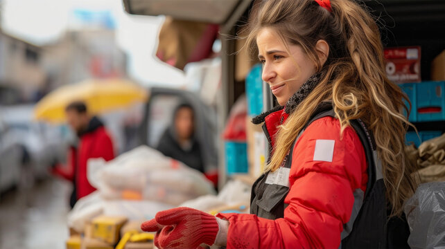 Volunteers providing aid in crisis zones, emphasising global relief efforts and the vital role of international charity 