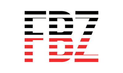 FBZ three initial letter iconic line negative space minimal logo design vector template. monogram, abstract, wordmark, business, typography, minimalist, brand, company, flat, modern, unique, simple