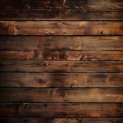 Obraz na płótnie Canvas Natural Woodgrain: A Dark Brown Wooden Boards Background with Authentic Texture