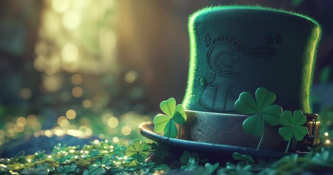 St. Patrick's hat for concept with copy space for text